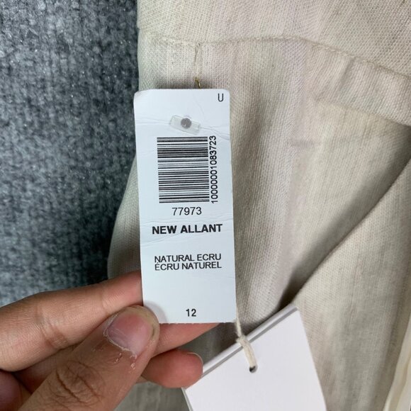 NWT Aritzia Wilfred ALLANWT PANT Ankle Cuff Drawstring Pant Size 12 Linen Blend - Picture 9 of 13